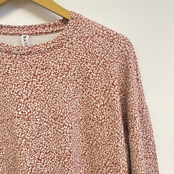 Athleta Pull Over Leopard Print Crew Neck Top - Picture 3 of 10